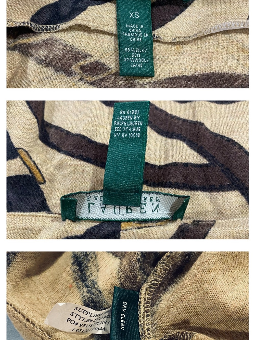 Lauren Ralph Lauren Tank Top Womens Equestrian Chain Belt Print Sleeveless Knit - Picture 9 of 9